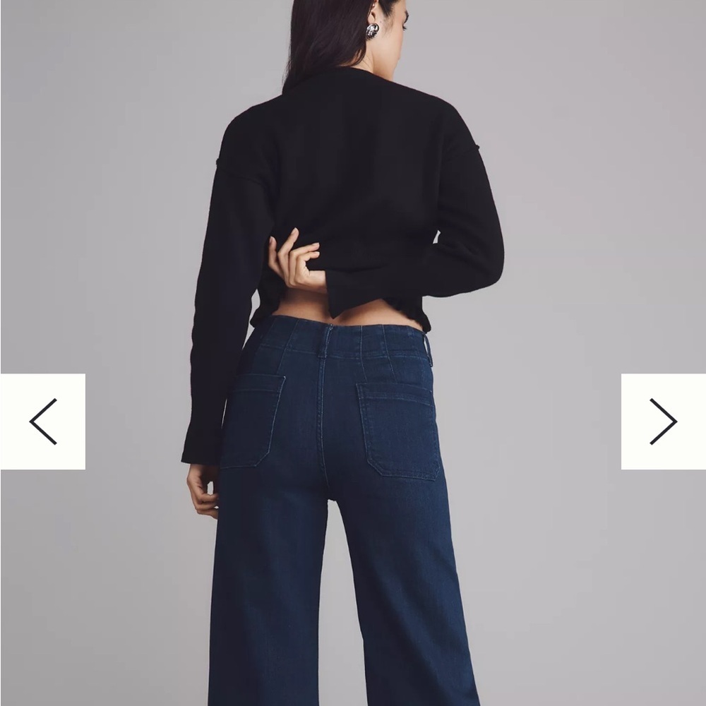 The Colette Crop High-Rise Wide Leg Jeans By Maeve - Picture 4 of 9